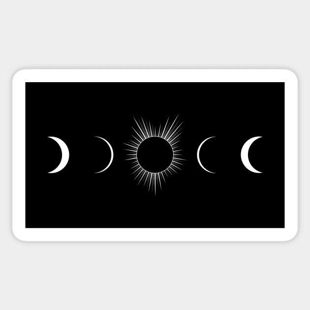 Total Solar Eclipse Phases Sticker by LucentJourneys